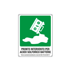 Cart. "pronto interv. per acido solforico