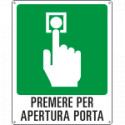 Cart. sicur. "premere per apertura porta"