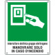 Cartello interruttore elettrico