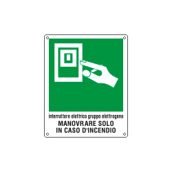 Cartello interruttore elettrico
