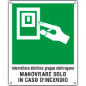 Cartello interruttore elettrico
