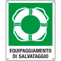 Cartello salvataggio Equipaggamento di salvataggio