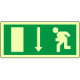 Cartello fotoluminescente uscita di sicurezza basso