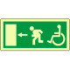 Cartello fotoluminescente uscita disabili sinistra
