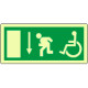 Cartello fotoluminescente uscita sicurezza disabili