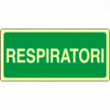 Cartello fotoluminescente respiratori