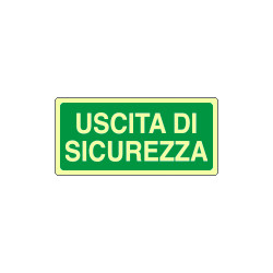 Cartello fotoluminescente Uscita di sicurezza