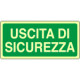 Etichetta fotoluminescente Uscita di sicurezza