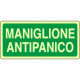 Etichetta fotoluminescente maniglione antipanico