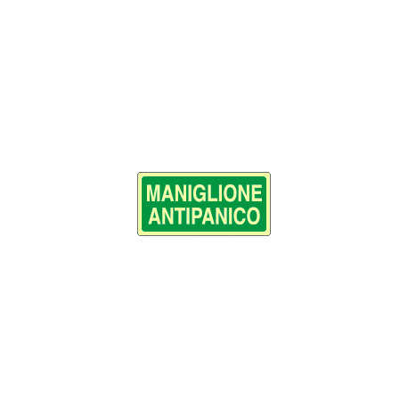 Etichetta fotoluminescente maniglione antipanico
