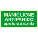 Cartello fotoluminescente maniglione antipanico