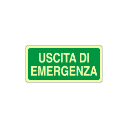 Cartello fotoluminescente DIN PLUS uscita di emergenza