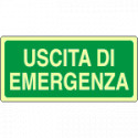 Cartello fotoluminescente uscita di emergenza