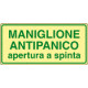 Etichetta fotoluminescente autoadesiva MANIGLIONE ANTIPANICO. . .