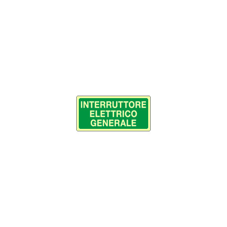 Etichetta fotoluminescente interruttore elettrico gen