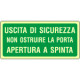 Etichetta fotoluminescente uscita sicurezza non
