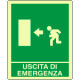 Cartello fotoluminescente uscita emergenza sinistra