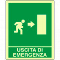 Cartello fotoluminescente uscita di emergenza ds