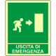 Cartello fotoluminescente uscita di emergenza ds