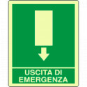 Cartello fotoluminescente uscita di emergenza