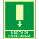Etichetta fotoluminescente uscita di emergenza