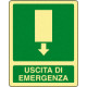 Cartello fotoluminescente DIN PLUS uscita emergenza