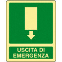 Cartello fotoluminescente DIN PLUS uscita emergenza