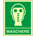 Cartello fotoluminescente maschere