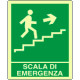 Cartello fotoluminescente scala emergenza salita ds