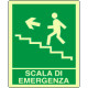 Cartello fotoluminescente scala emergenza salita sn