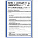 Cartello NORME PER IMBRACATORI APP. SOLLEV.