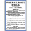 Cartello NORME APPARECCHI SOLLEV. EDILIZIA