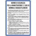 Cartello NORME MANUTENZ. BOMBOLE OSSIAC