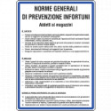 Cartello NORME ADDETTI AI MAGAZZINI