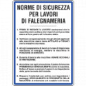 Cartello NORME lavori DI FALEGNAMERIA
