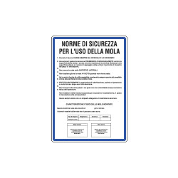 Cartello NORME USO DELLA MOLA