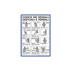 Cartello CODICE DEI SEGNALI GESTUALI