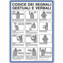 Cartello CODICE DEI SEGNALI GESTUALI
