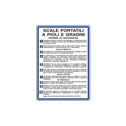 Cartello NORME PER SCALE PORTATILI