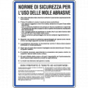 Cartello NORME USO MOLE ABRASIVE