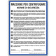 Cartello NORME MACCHINE PER CENTRIFUGARE