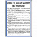 Cartello NORME PRIMO SOCCORSO INFORTUNATI
