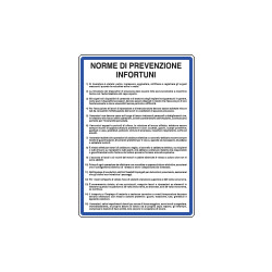Cartello NORME PREVENZ. INFORTUNI