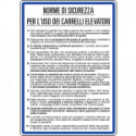 Cartello NORME ADDETTI CARRELLI ELEVATORI