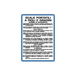 Cartello NORME PER SCALE PORTATILI