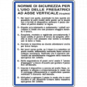 Cartello NORME USO FRESATRICI ASSE VERTIC.