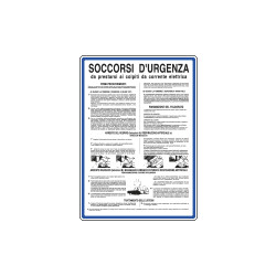 Cartello NORME SOCCORSI D'URGENZA AI COLPITI