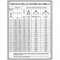 Cartello PORTATE DELLE CATENE AD ANELLI