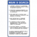 Cartello alluminio MISURE DI SICUREZZA