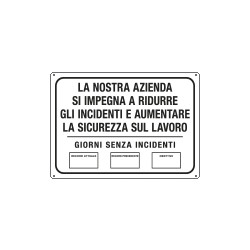 Obiettivo sicurezza : giorni senza incidenti con spazio scrivibile